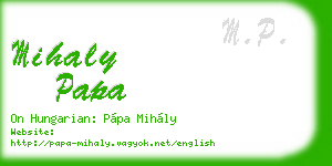 mihaly papa business card
